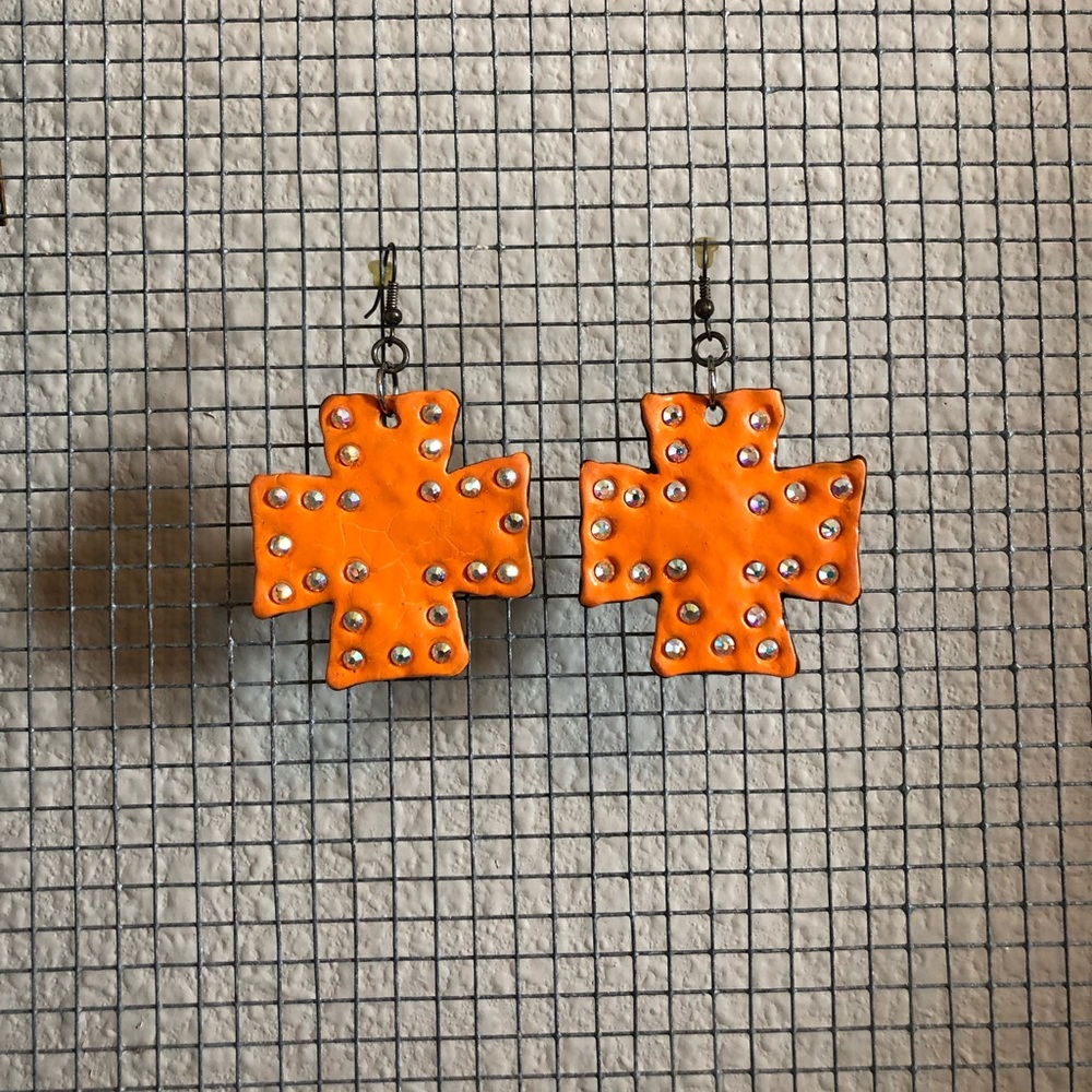 Neon orange Sookie Sookie Earrings